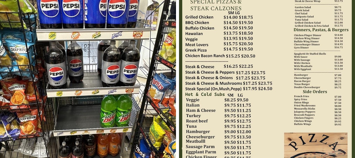 Pizza Peddler & Mini Mart Peterborough Menu
